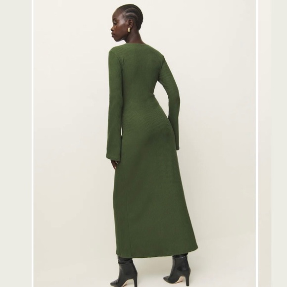 🌿|NWT| Reformation Hayden Knit Dress in Fern - Picture 3 of 11